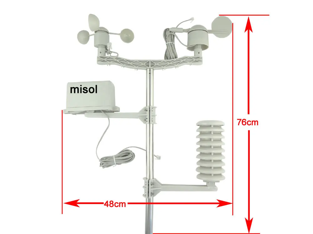

misol 4 sets of Spare part (outdoor unit) for Professional Wireless Weather Station, WH-SP-WS02-4
