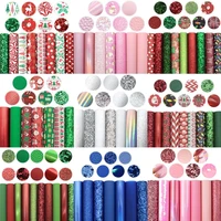 christmas 5 20colorspack 2033cm pvc faux synthetic leather set fabricdiy sewing bag bow knot decor1yc5437