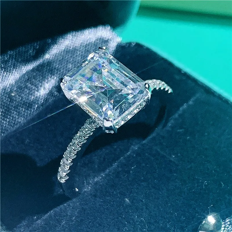 Кольцо обещания высокого качества из стерлингового серебра 925 пробы Свадебные