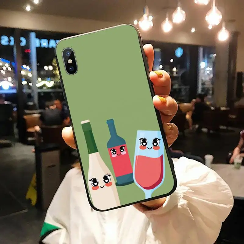 

Coffee Wine Cup pattern high quality Phone Case funda for iPhone 11 12 pro XS MAX 8 7 6 6S Plus X 5S SE 2020 XR mobill cover
