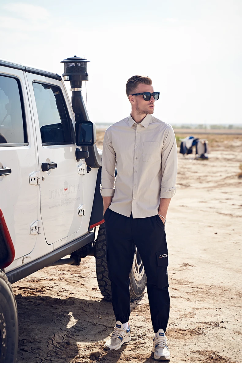 Enjeolon, Осень-зима, мужские повседневные рубашки, Camisa Masculina, длинный рукав, отложной воротник, рубашка, модная одежда, CX2541-1