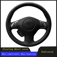 car steering wheel cover braid wearable genuine leather for subaru forester 2008 2012 impreza 2008 2011 legacy 2008 2010 exiga 2