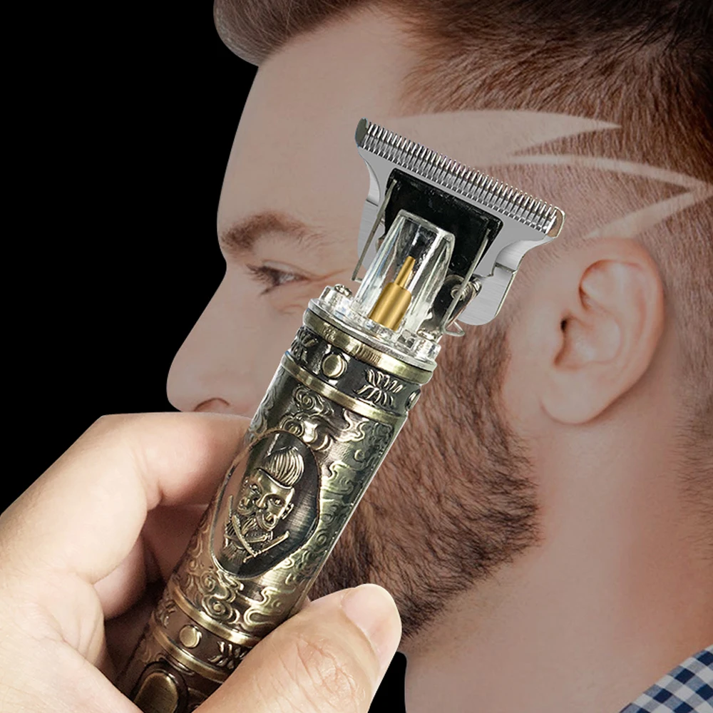 

Retro Elektrische T9 Tondeuse Trimmer Voor Mannen Oplaadbare Scheerapparaat Baard Kapper Haar Snijmachine Hair Cut