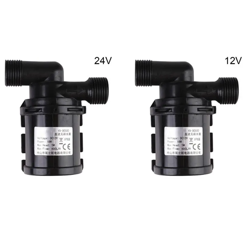 DC12V DC24V Solar Brushless Motor Water Circulation Water Booster Pump Silent High Lift Submersible Pump 1/4 Inch Aug.
