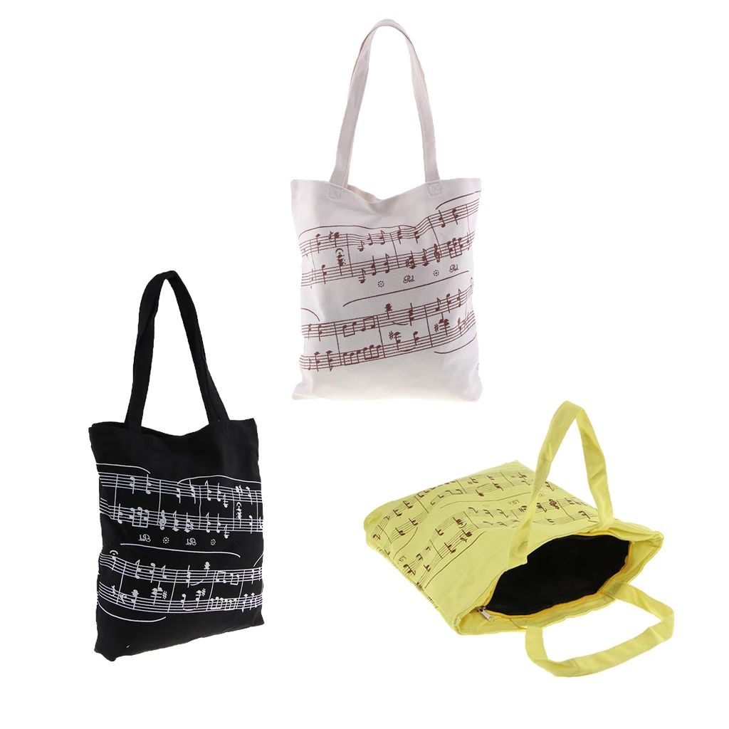 Женская Повседневная Сумка-тоут с музыкальными нотами для девочек сумка через