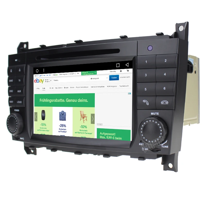 Автомобильный DVD плеер IPS HD 6 ядер Android 10 для Mercedes Benz C Class W203 2004 2007 Авторадио Стерео