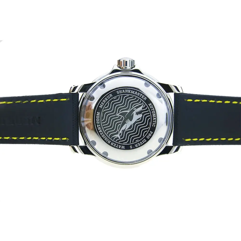 MERKUR винтажные часы Diver сапфир ралли рамка стекло C3 Супер светящаяся Акула мастер Япония движение 200 м WR Военный Спорт