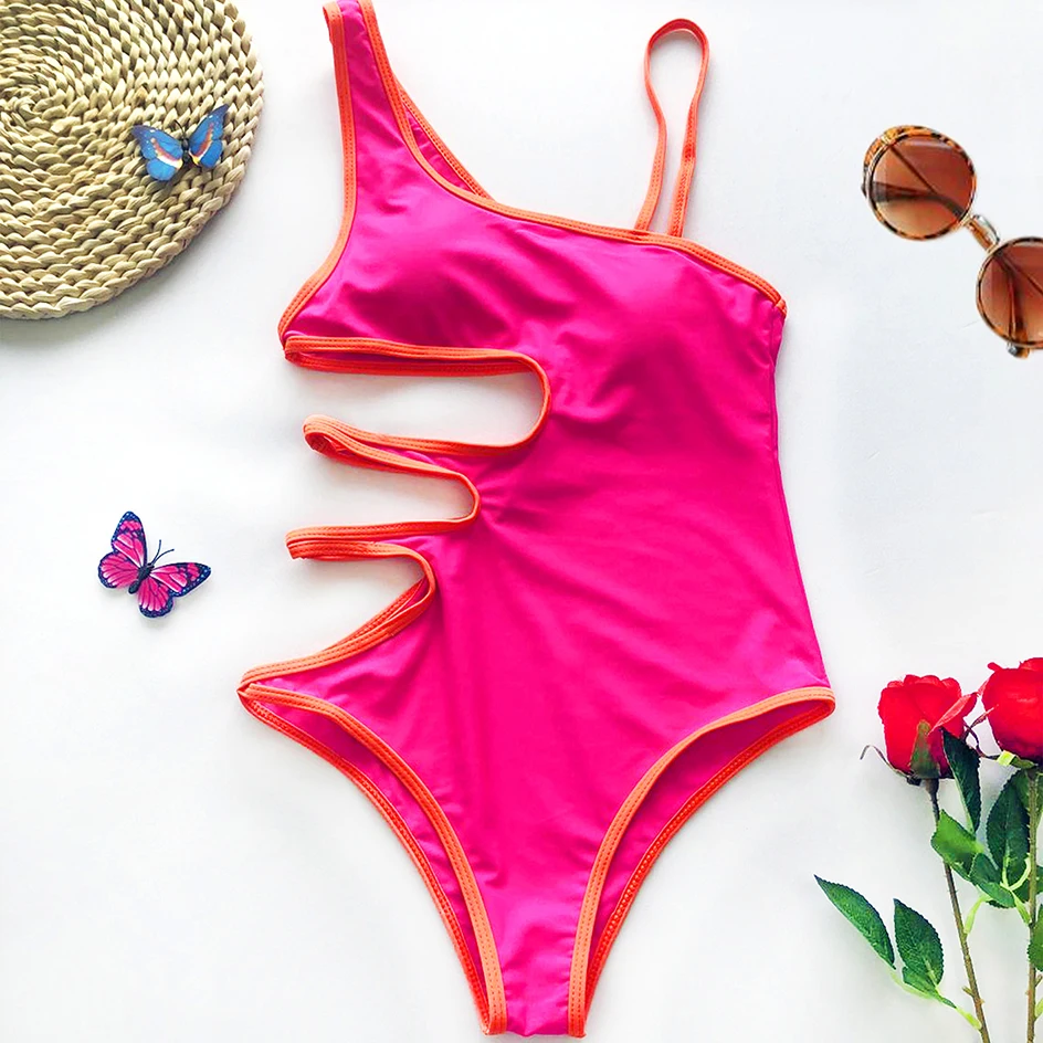 Сексуальный нерегулярный Цельный купальник женский монокини 2020 для пикантной