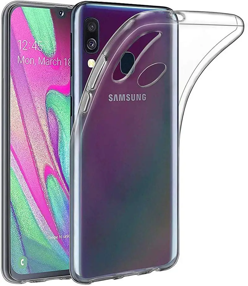 Прозрачный Мягкий чехол для samsung A40, чехол, роскошный силиконовый чехол для телефона s, для samsung Galaxy A40, A, 40, Galaxy YA40, SM-A405F, A405, A405F, чехол - Цвет: Прозрачный