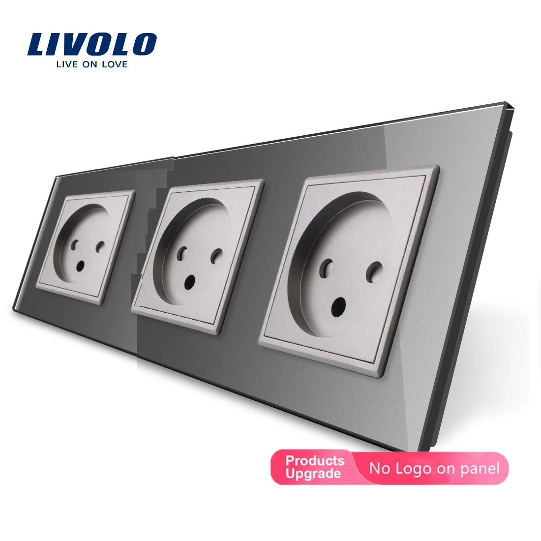 Livolo Израиль Мощность розетка Панель Розетка без вилки закаленное Стекло