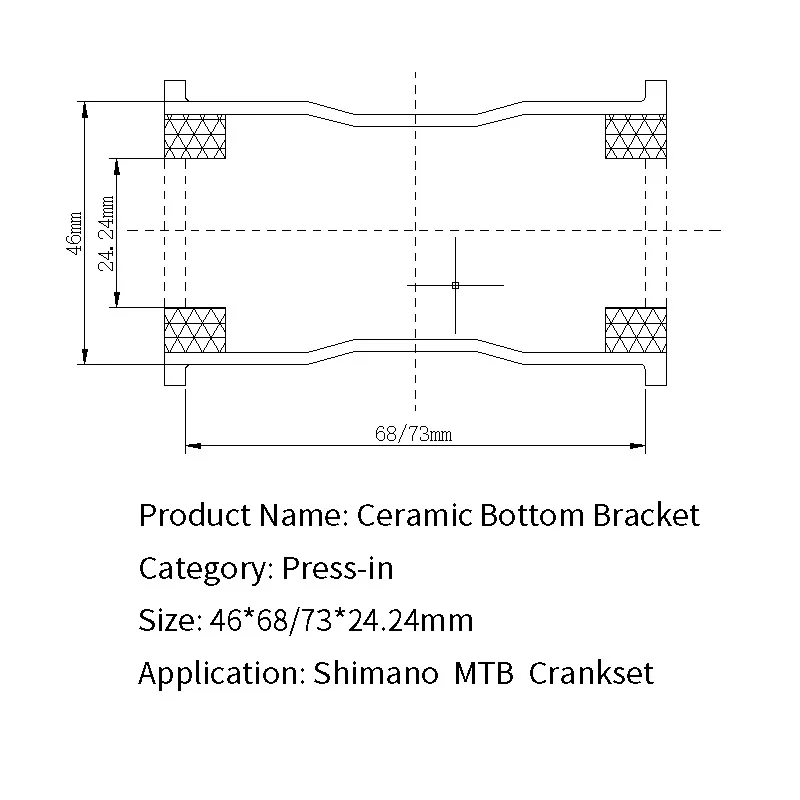 PF30 68 73ShimanoMTB Hscer ceramics Bottom Bracket BB30 PF30 BSA ROAD MTB bicycle bearing - Цвет: PF30 68 73ShimanoMTB