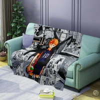 3d anime printed volleyball boy soft flannel blanket single queen king warm plaids for beds mantas de cama thow blankets sofa