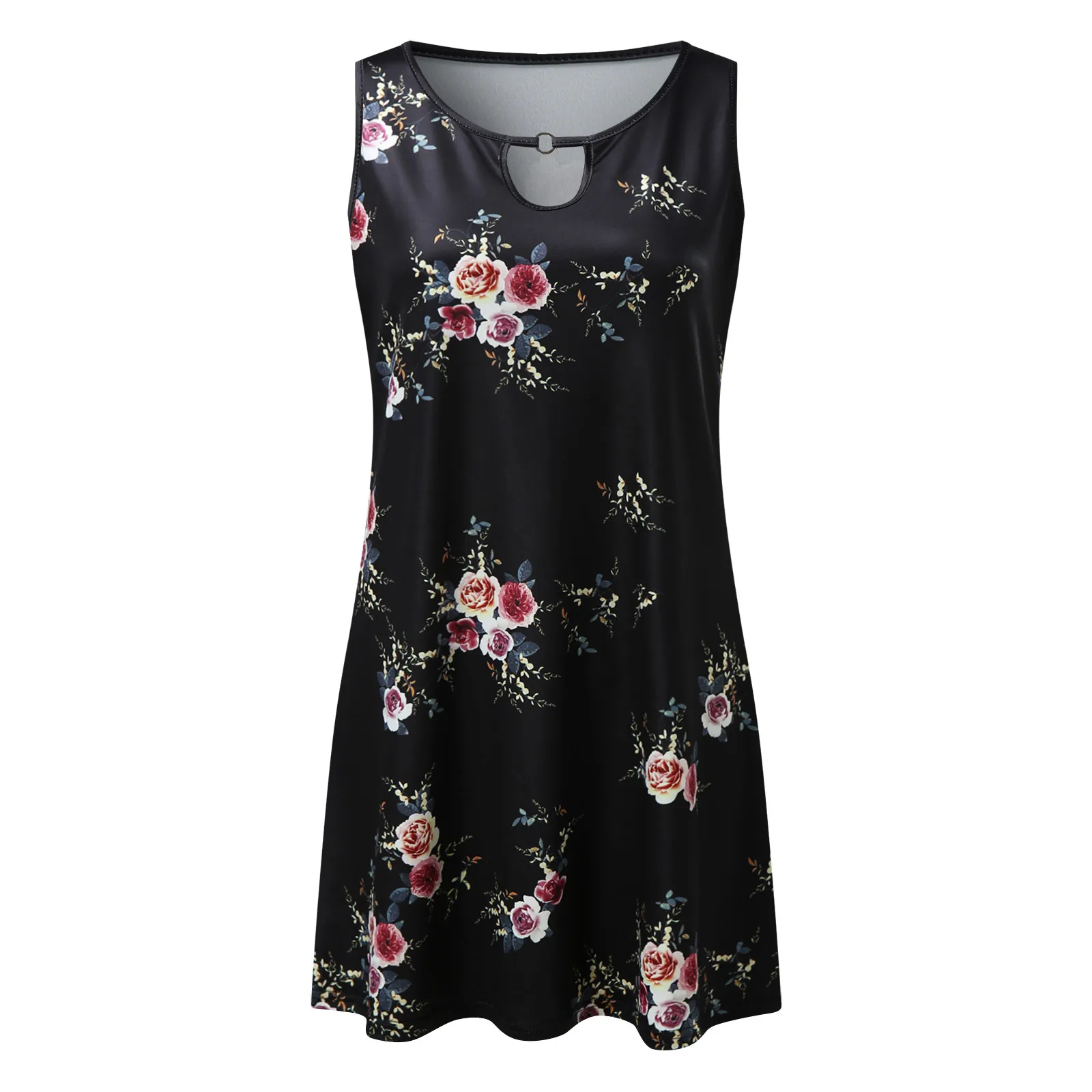 

2021 New Sundresses Women Summer Clothes Vintage Boho Women Summer Sleeveless Beach Printed Short Mini Dress Vestidos De Mujer#g