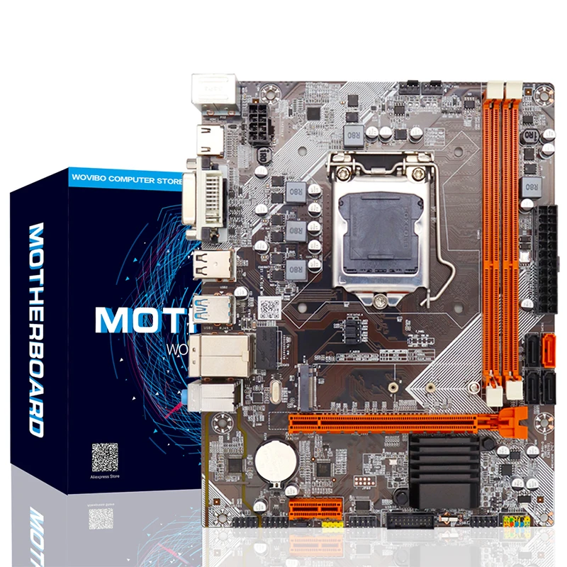 Wovibo B75 Desktop Motherboard LGA 1155 Socket M.2 SSD For Intel LGA1155 i3 i5 i7 CPU DDR3 RAM Memory SATA III USB 3.0