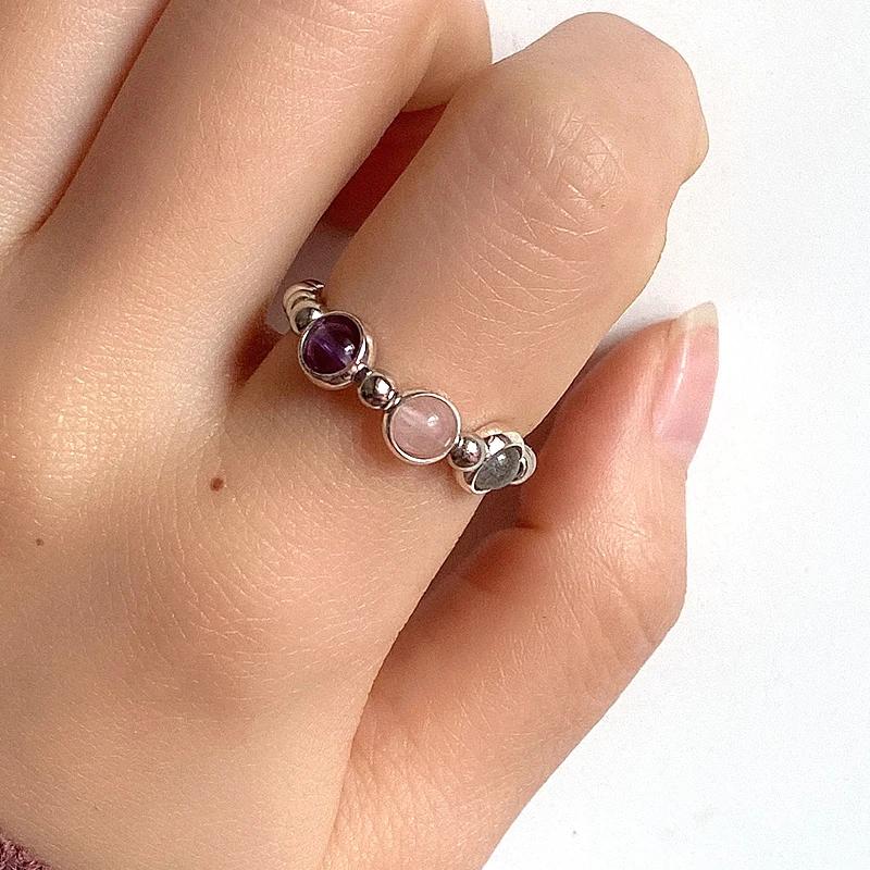 Момиджи старинное золото бисер серебряного цвета кольца для женщин женские