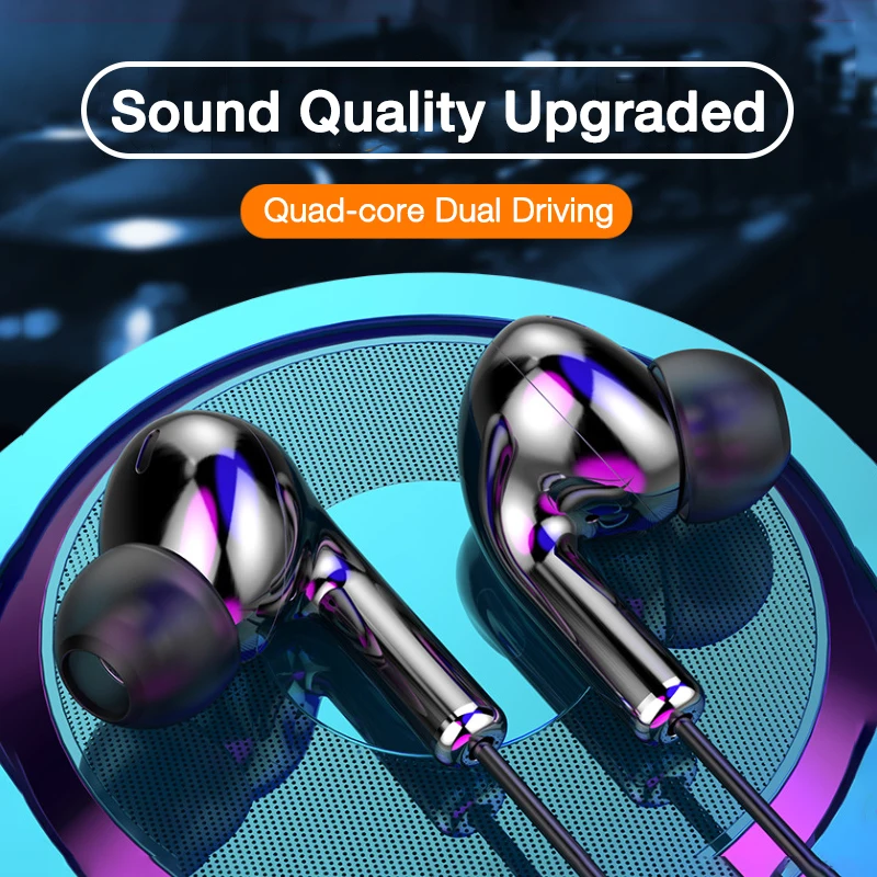 Проводные наушники 3 5 мм стерео телефон бас спортивные провода с встроенным