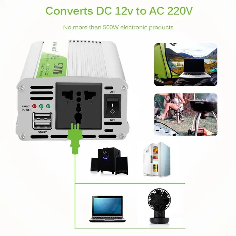 Трансформатор напряжения Onever 500 Вт преобразователь постоянного тока в