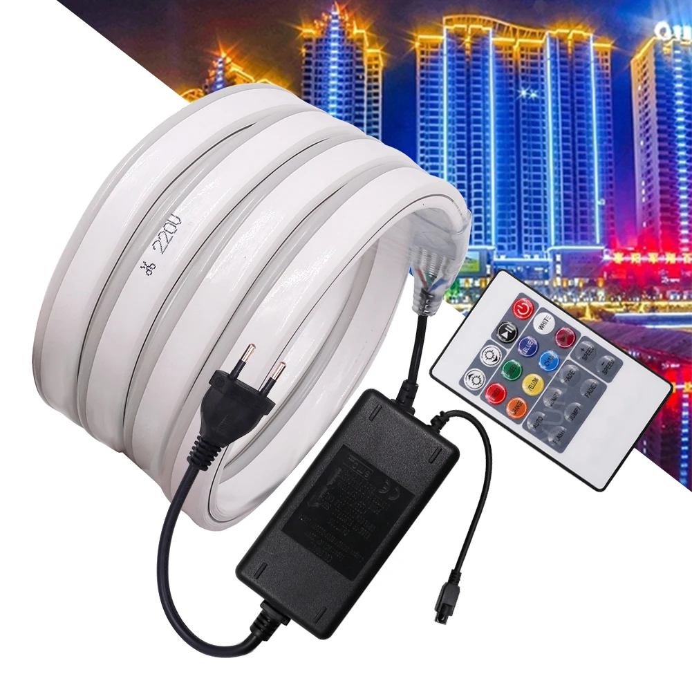 RGB неоновый гибкий ленточный светильник водонепроницаемый IP67 Светодиодный