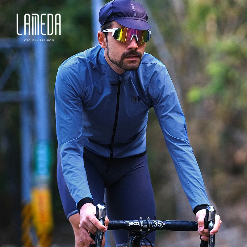 Мужская велосипедная куртка на молнии LAMEDA ветрозащитная для горного велосипеда