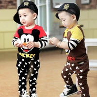 fashion brand baby boys clothing set mickey infant kid outfits summer spring autumn baby girl cotton t shirtpant children suits