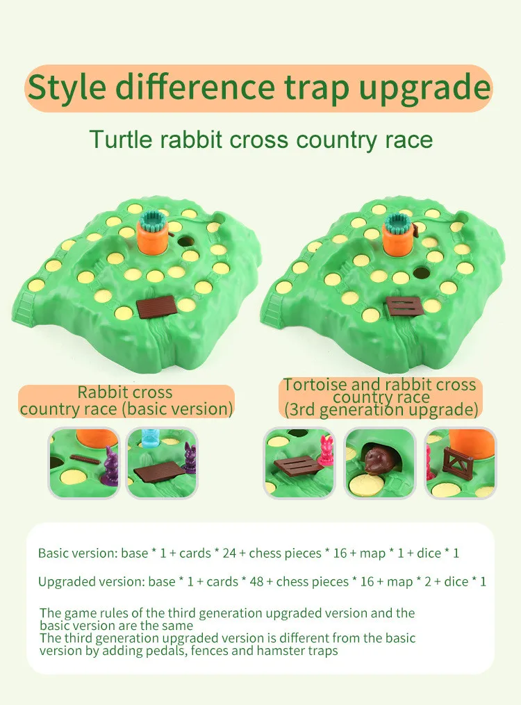 Настольные игры интерактивная игра для родителей и детей Черепаха заяц ловушка