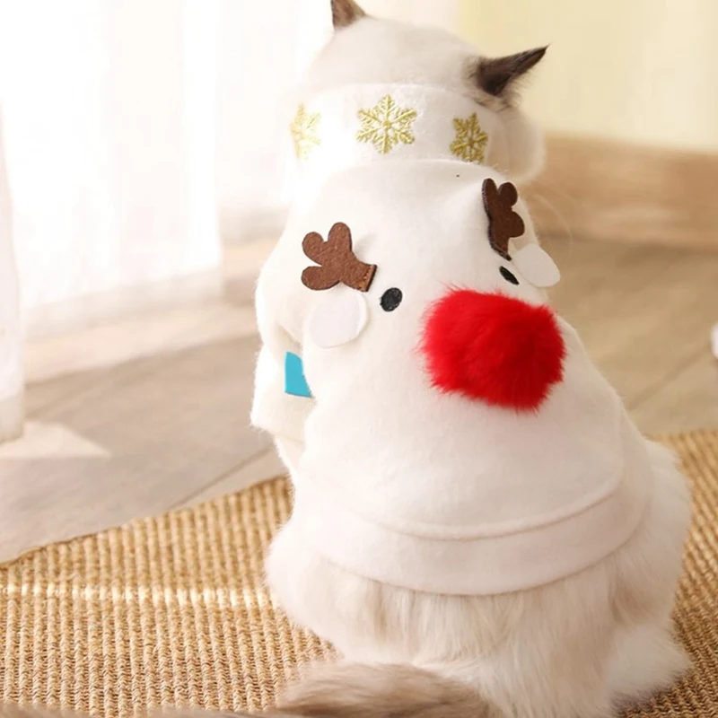 Рождественский костюм для косплея белая осенняя одежда собак оленей 2 ноги