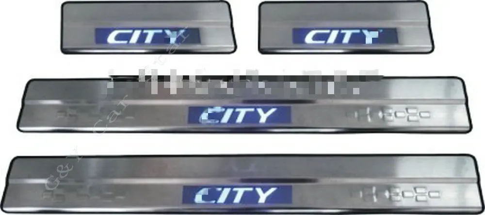 Накладка на порог двери из нержавеющей стали защитная накладка пороги для Honda City |