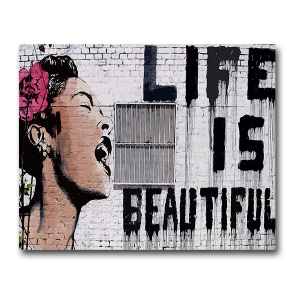 Девушки и воздушные шары от banksy на стену художественный Декор холст живопись каллиграфия плакат печать декоративная картина гостиная домашний декор - Цвет: BCBWH000122