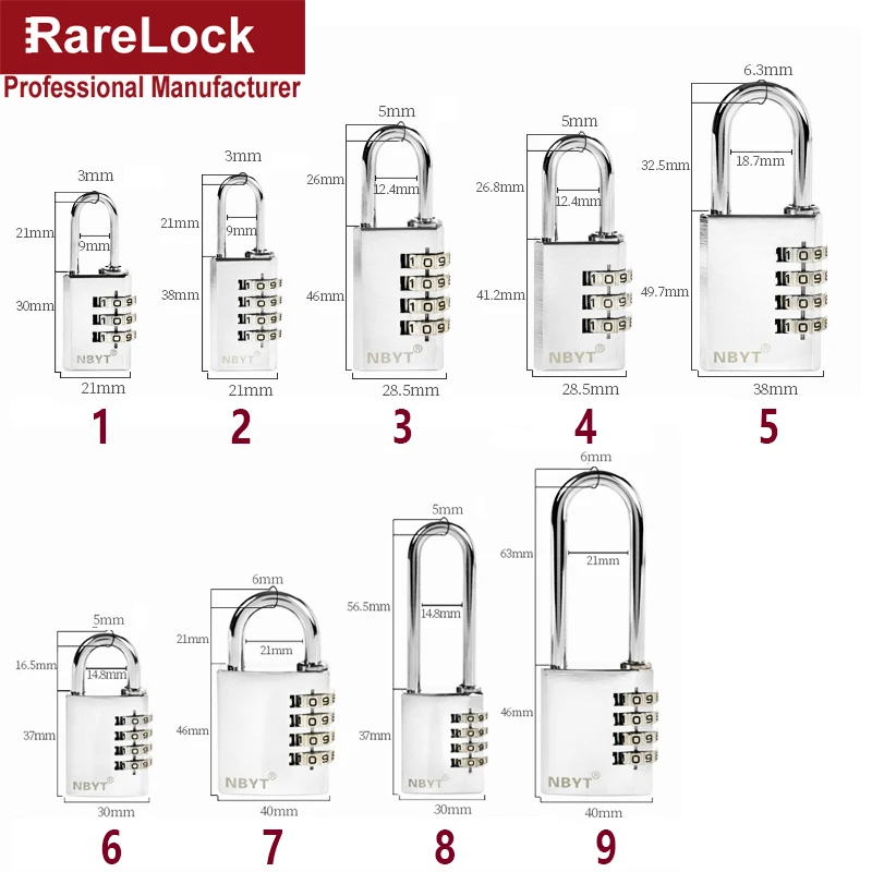 Комбинированный замок из нержавеющей стали для ворот тренажерного зала шкафчик