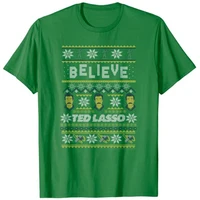 christmas believe ted lasso ugly sweater t shirt customized products best seller