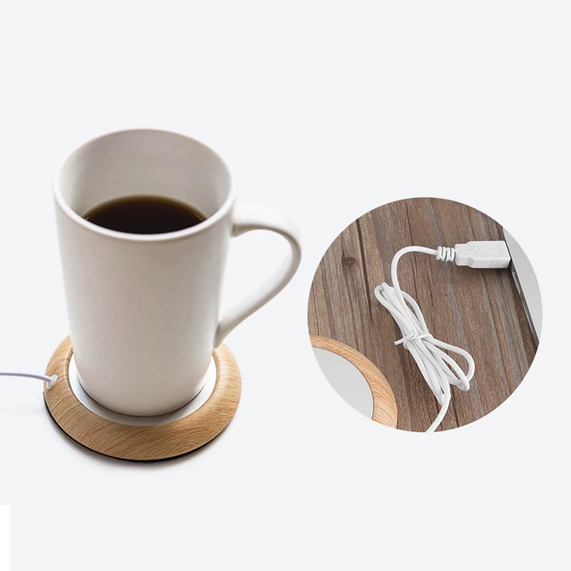 USB грелка для древесины коврик кружки портативная кофейная кружка напитков
