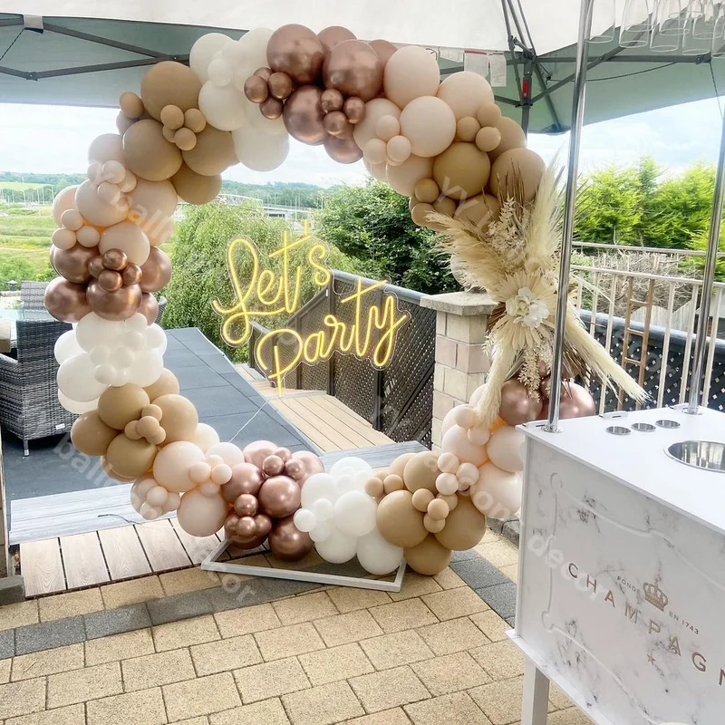 

160pcs Ballon Garland Rose Gold Wedding Birthday Party Backdrop Baby Shower Kid Toy Golden Holiday Dinner Table White Decoration