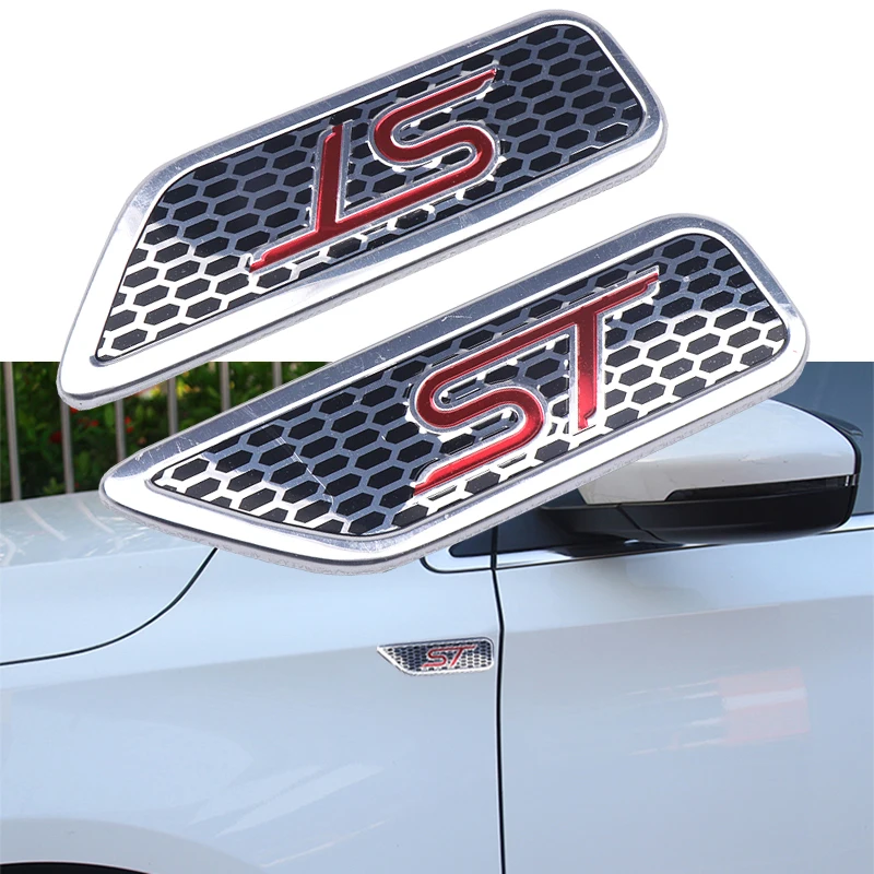 2 шт. 3D алюминиевая эмблема ST Sport Fender боковой Стикер значок на автомобиль