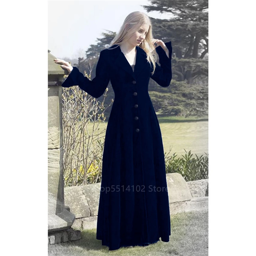 Женское платье макси с V образным вырезом винтажное в средневековом стиле для