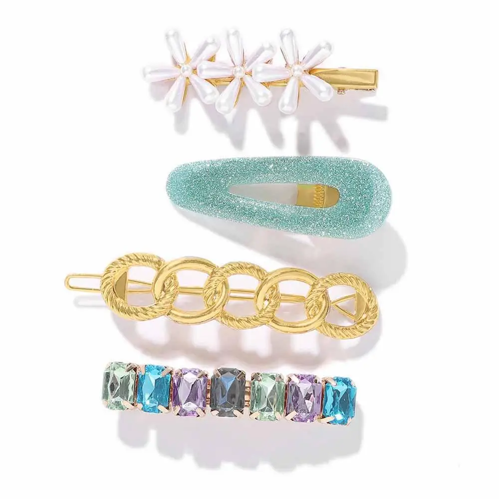 Best lady Trendy Hair Pins Sets For Women Wedding Korean Simulated Pearls Girls Party Bohemian Headwear Gifts Hair Accessories - Цвет: 37