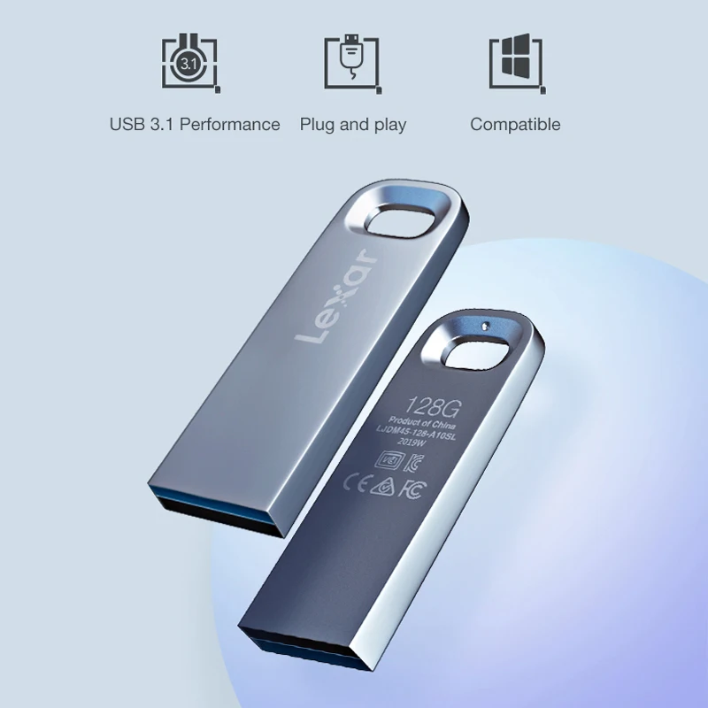Флэш-накопитель Lexar JumpDrive M45 USB 3 1 32 ГБ 64 128 компактная карта памяти устройство для
