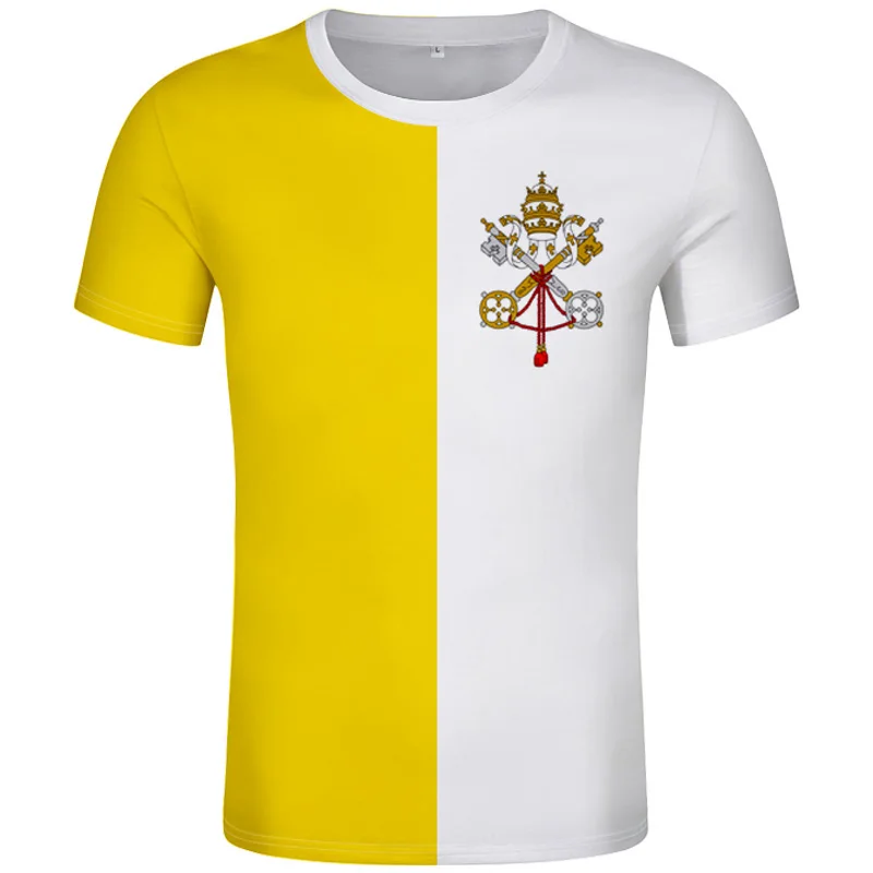 

Футболка с надписью «Ватикан», самодельная футболка с названием и номером НДС, национальный флаг ва, латинский флаг, логотип красной страны,...