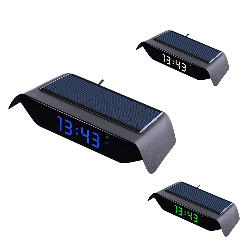 Автомобильные часы на солнечной батарее высокоточные электронные с