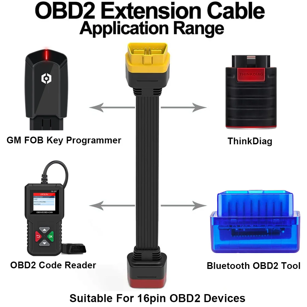 Кабель удлинитель OBD2 для Launch X431 ThinkDiag/Easydiag кабель штырь гнездо 16 контактный