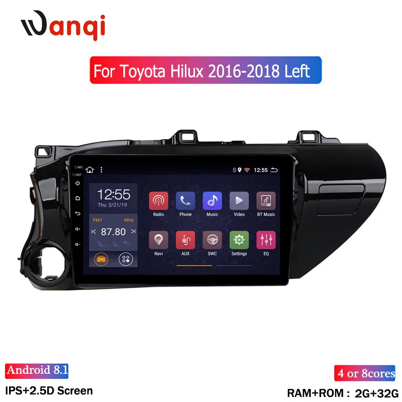 10 дюймов Octa 8 ядер 2G + 32G Android8.1 автомобильный Радио плеер для 2016 2017 2018 Toyota Hilux