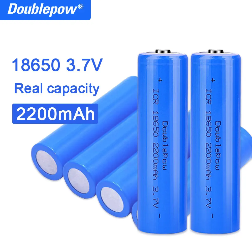 Истинная емкость 100% Новый оригинальный Doublepow 18650 Батарея 3 7 v 2200 мА/ч
