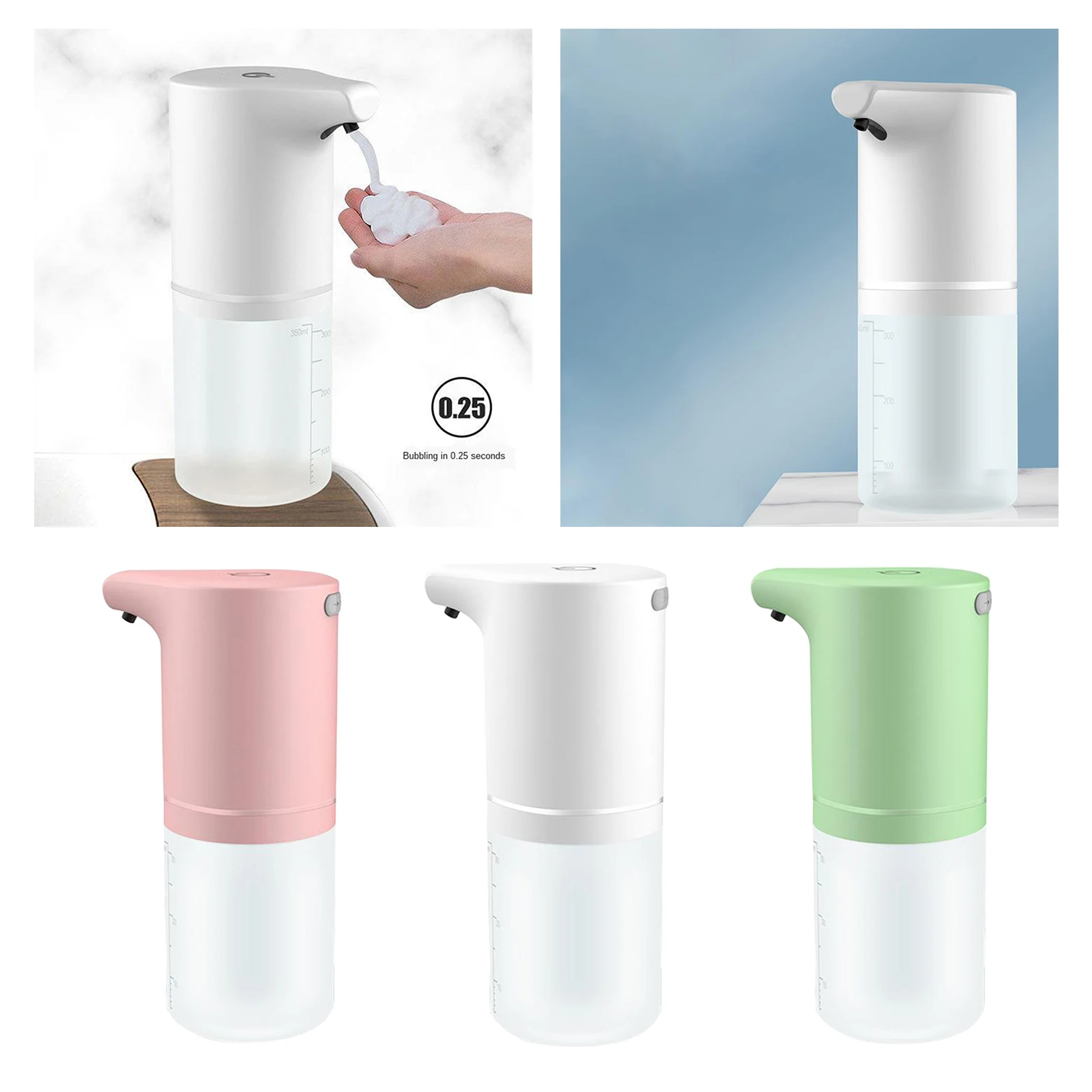 

Automatic Soap Dispenser 0.25s IR Dispensing with Scale 350ml for Bathroom