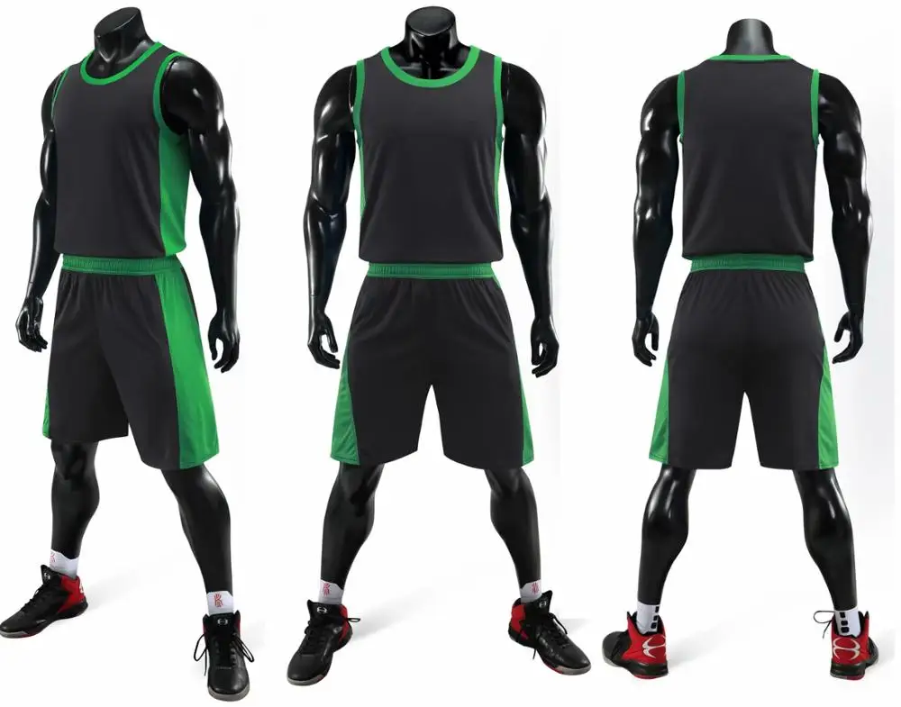 Мужские баскетбольные Джерси с принтом на заказ зеленые спортивные костюмы для
