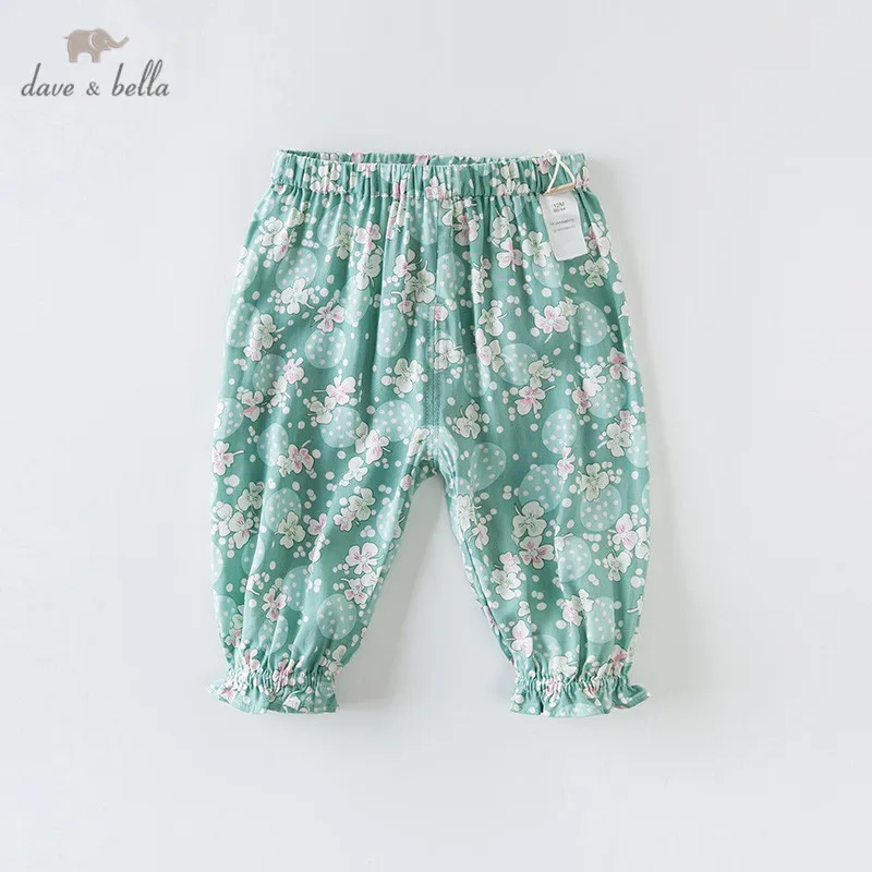 

DBZ14068 dave bella summer baby girl pants children full length kids print pants infant toddler trousers