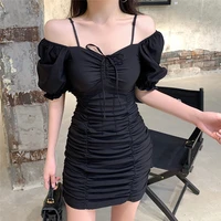 summer dress women bodycon folds lace up off the shoulder sexy robe femme %c3%a9t%c3%a9 mini vestido de mujer %d0%bf%d0%bb%d0%b0%d1%82%d1%8c%d0%b5 %d0%bb%d0%b5%d1%82%d0%bd%d0%b5%d0%b5 %d0%b6%d0%b5%d0%bd%d1%81%d0%ba%d0%be%d0%b52021