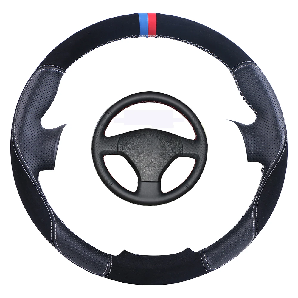 Изготовленный на заказ Чехол рулевого колеса автомобиля черный для Volkswagen Vw Jetta 5