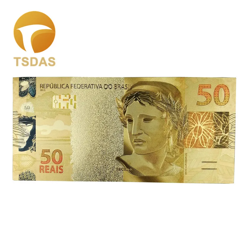 Банкноты с покрытием 24 каратным золотом для коллекции и новогодних подарков 10