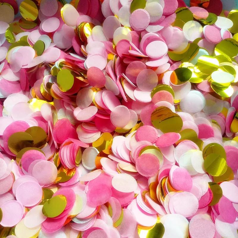 10 г в пакете 1 дюйм яркие цвета круглые бумажные салфетки конфетти разбрызгивают