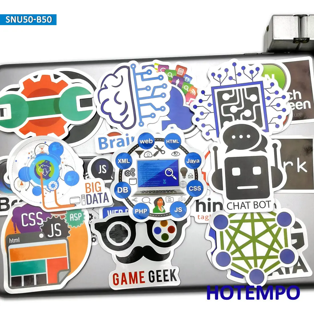 50pcs Programmers Internet Software Geek Symbol Phone Laptop Car Stickers for Notebook Guitar Skateboard Motorcycle Bike Sticker | Игрушки и