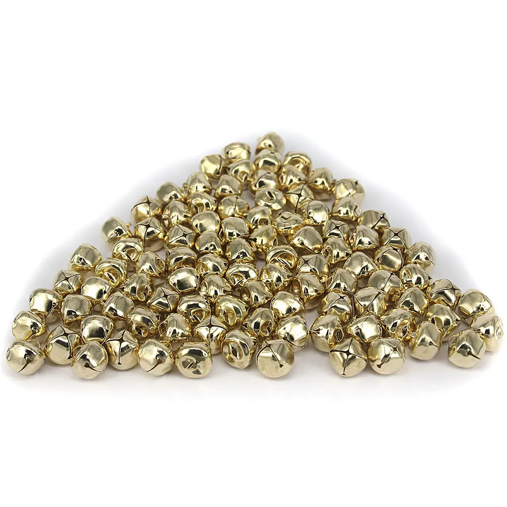 

100X 15mm Gold Christmas Jingle Bells Pendant/Decoration/Craft/Jewellery DIY